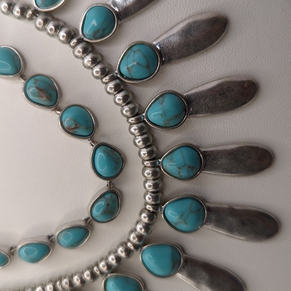 Lucky Brand Silver and Turquoise Necklace - Picture 2 of 5